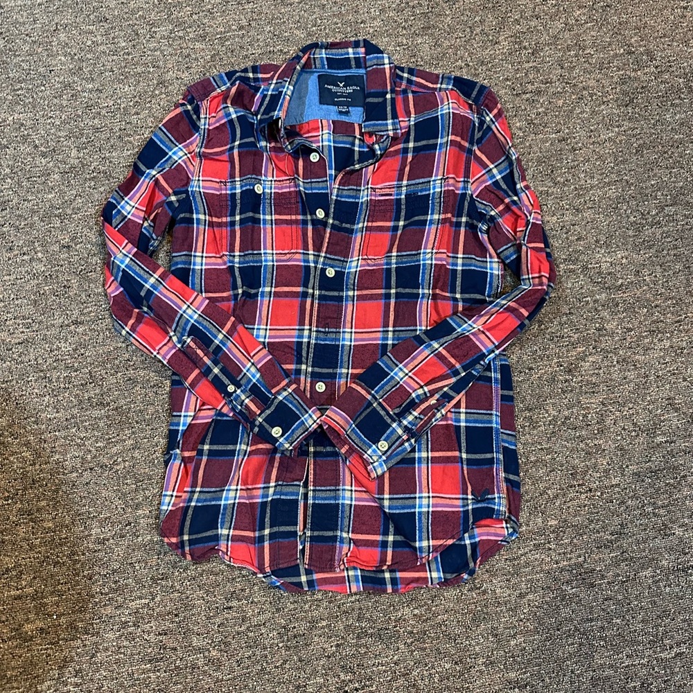 American Eagle Men’s Plaid Flannel Shirt - XS